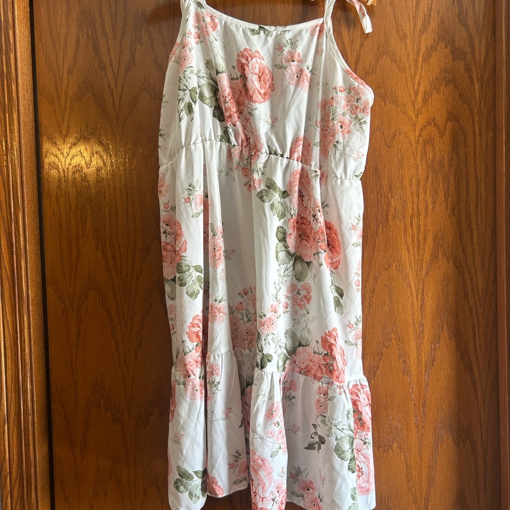 SHEIN Curve Pink Floral Dress